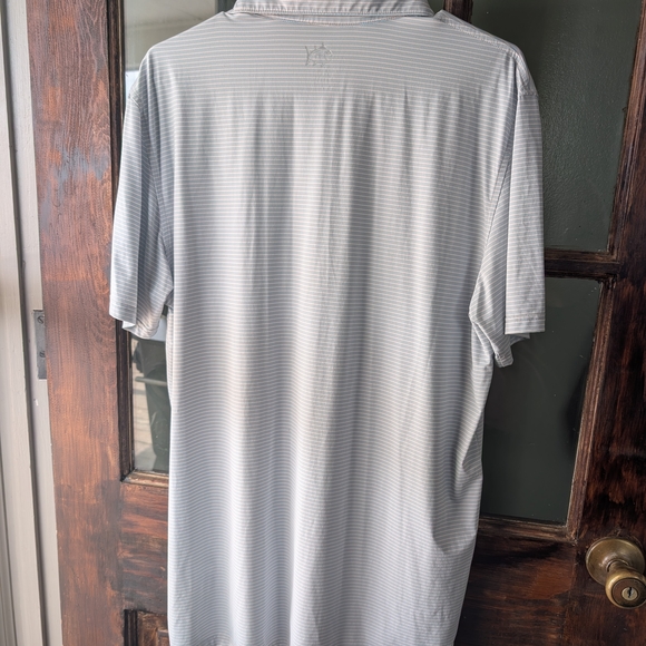 Southern Tides Men's Gray Striped Polo Shirt Size Large - Picture 4 of 5